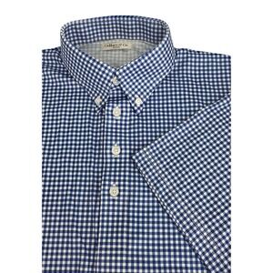 NWOT Collars and Co Oxford Button Down Collar Polo Medium Blue Gingham